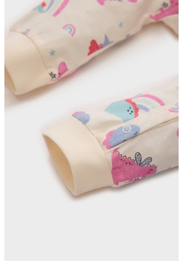 DeFacto Kız Bebek Yenidoğan Dinazor Baskılı Penye Uzun Kollu Çıtçıtlı Tulum E6047A5NSWT47 Beyaz DeFacto Kız Bebek Yenidoğan Dinazor Baskılı Penye Uzun Kollu Çıtçıtlı Tulum E6047A5NSWT47 Beyaz