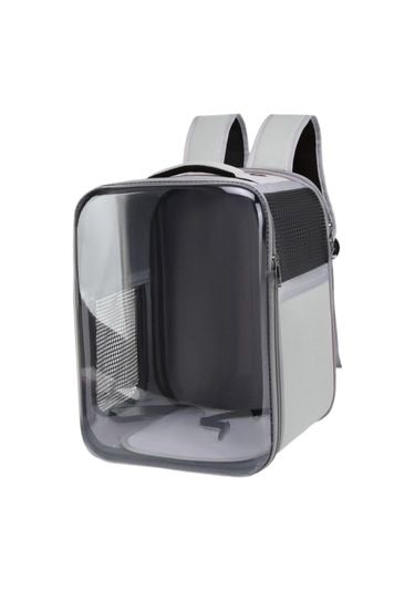Suntek Kedi Sırt Çantası Taşınabilir Şeffaf Ön Köpek Gri