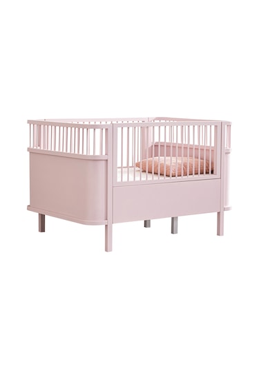 Mdf Beşik 130x90 Trend Büyüyen Beşik Pembe + 1 Comfort Yatak Pembe