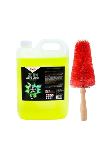 Neon Jant & Lastik Temizleyici 5 Lt. + Jant Temizleme Fırçası