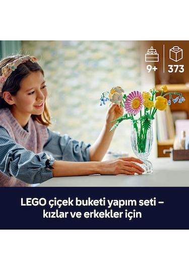 LEGO® Botanicals Küçük Sarı Buket 10347 - 9 Yaş ve Üzeri için Yaratıcı Dekoratif Çiçek Buketi Yapım Seti (373 Parça)
