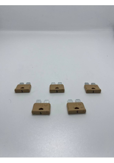 5 Adet 5 Amper Bej Standart Bıçak Sigorta 5a