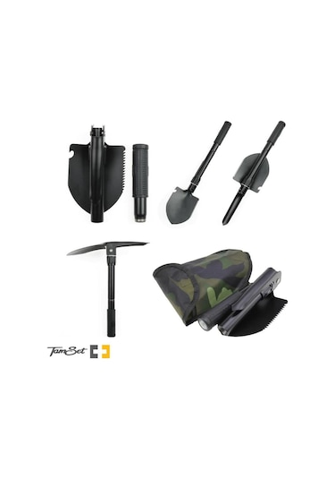 TAMSET Kamp Küreği 41,5cm Katlanır Portatif Kürek Kazma Çok renkli