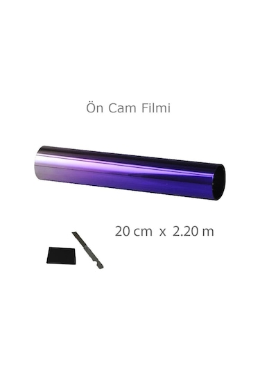 Ön Cam Üstü Film Aynalı Mavi 20Cm X 220Cm Aparatlı