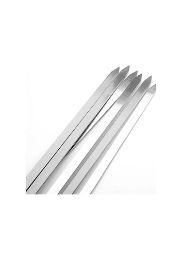 Rotanev Profesyonel Metal Kıyma Şiş Adana Urfa Antep Kebap Şişi 12 Adet