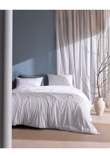 Madame Coco Marlene Tek Kişilik %100 Pamuk Penye Lastikli Nevresim Takımı - Beyaz 8684427198902 Beyaz