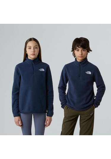 The North Face Teen Glacıer 1/4 Zıp Pullover Genç Ceketi Nf0a8cvg8k21 Lacivert