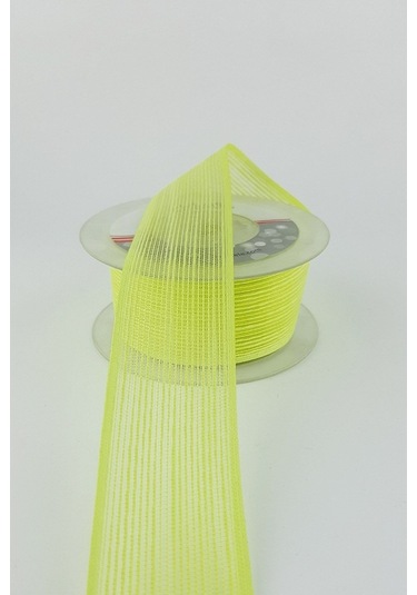 FdayAksesuar Sarı Efektli Keten Kurdele 4cm 1mt FRDY24558