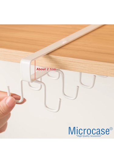 Dolap Raf Altı Bardak Ve Mutfak Eşyası Askılığı Düzenleyici Al5342 Gold