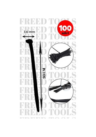 Kablo Klipsi L Kablo Bağı I Cırt Kelepçe I 3.6 Mm-30 Cm L 300 Mm