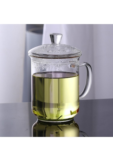 Suntek Meyve Suyu Cappuccino Süt 400ml Için Saplı Cam Kahve 400-ml