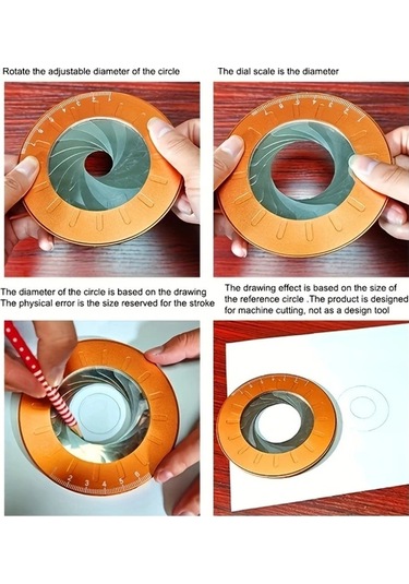 Fochsia Dıy Metal Daire Çizim Aleti 1 Adet Hassas Ayarlanabilir Kalem Ev Dekorasyon Projeleri