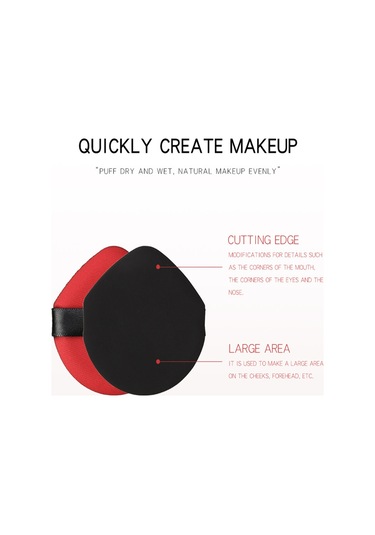 Mufunye Air Cushion Puf, Bb Krem, 3 Parça, Kırmızı