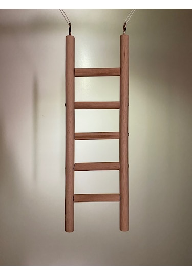 Ahşap Kuş Merdiveni Kuş Oyuncağı 25cm