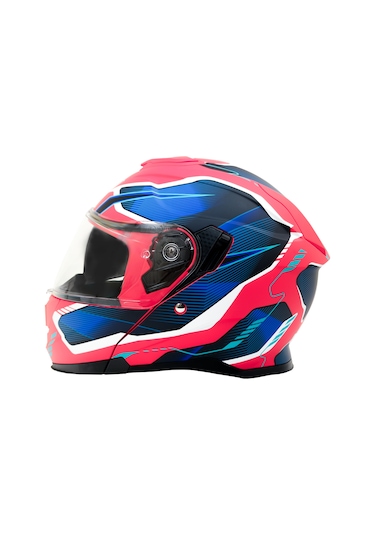 My Helmets Mks002-rbw Güneş Vizörlü Şeffaf Çene Açılır Motosiklet Kaskı