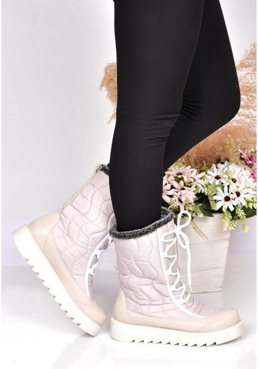 Papuçsepeti 2243 Kadın Kaymaz Taban Kürklü Termal Kar Botu