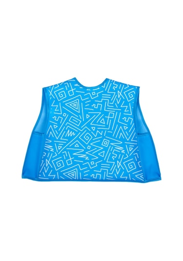 Sevi Bebe Körüklü Giymeli Önlük ART-515 Geometric Mavi