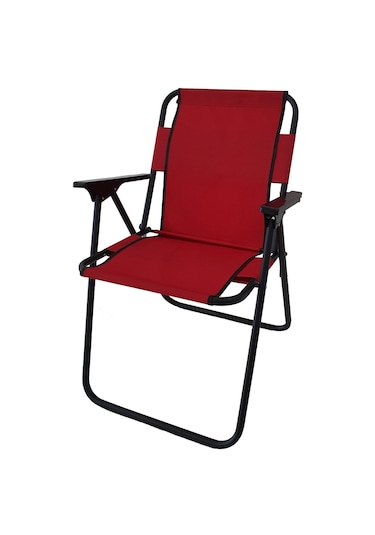 Bofigo Kamp Sandalyesi Katlanır Sandalye Piknik Sandalyesi Plaj Sandalyesi Kırmızı. Kırmızı