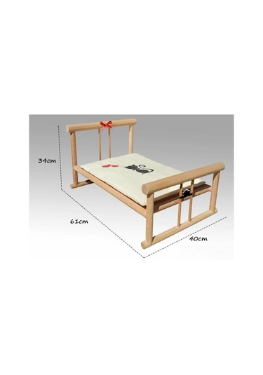 Minderli Karyola Natural Basic Kedi Yatağı 61 x 34 x 40 CM