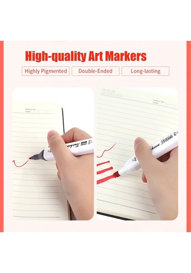 Xiyyadms 30 Renkli Çift Uçlu Kalem - Su Geçirmez, Hızlı Kuruyan Sanat Markerları İle Çizim Ve Yazı İçin Taşıma Çantası Hediyelik Diğer