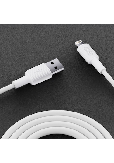 Juo JCBS111-W 12w 2.4a Usb-a To Lightning iPhone Apple Uyumlu iPad  Silikon Hızlı Şarj Ve Data Kablosu Beyaz 1 Metre