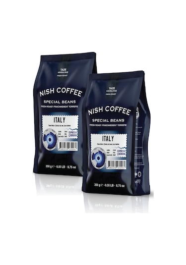Nish Kahve Espresso Italy Çekirdek Kahve 2 x 250 G