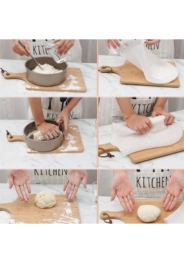 Buffer Büyük Hamur Torbası Silikon Şeffaf Hamur Yoğurma Torbası Ekmek Makarna Mantı Hamuru Kolay