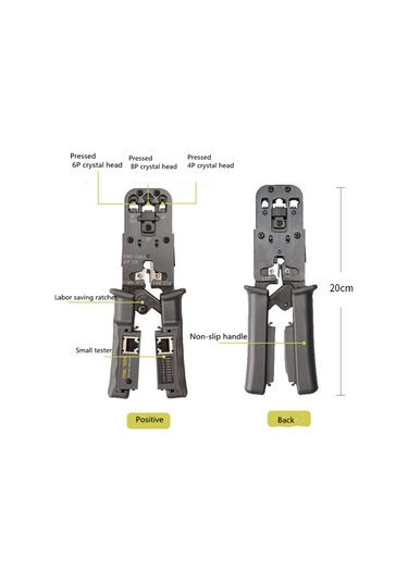 Sones Çok İşlevli 4p8p6p Üç Amaçlı Test Cihazı Cırcır Tipi Ağ Aleti Sıkma Sıkma Teli Ağ Pensesi