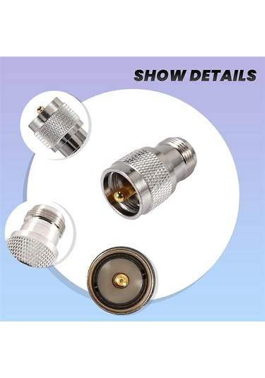 Uhf Erkek Pl259 - N Dişi M/f Düz Koaksiyel Adaptör