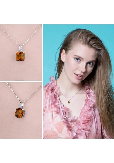 Brezza Lusso Jewelry Zultanit Diaspora Zarit Sultanit Taşlı Kadın Gümüş Kolye 45 CM 45 CM