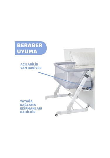 Chicco Next2me Pop Up Anne Yanı Beşik 07079299720000 Gri