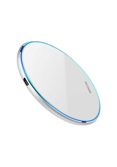 Willowhaven Yuvarlak Beyaz Ayna Cep Telefonu Kablosuz Şarj Cihazı - Jian Fan, 15w Qc3.0, X8 Akrilik, Lunarose Mağazası ' Beyaz