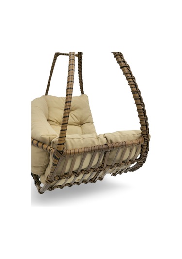 Wellagarden Selge Tekli Rattan Salıncak Kahve