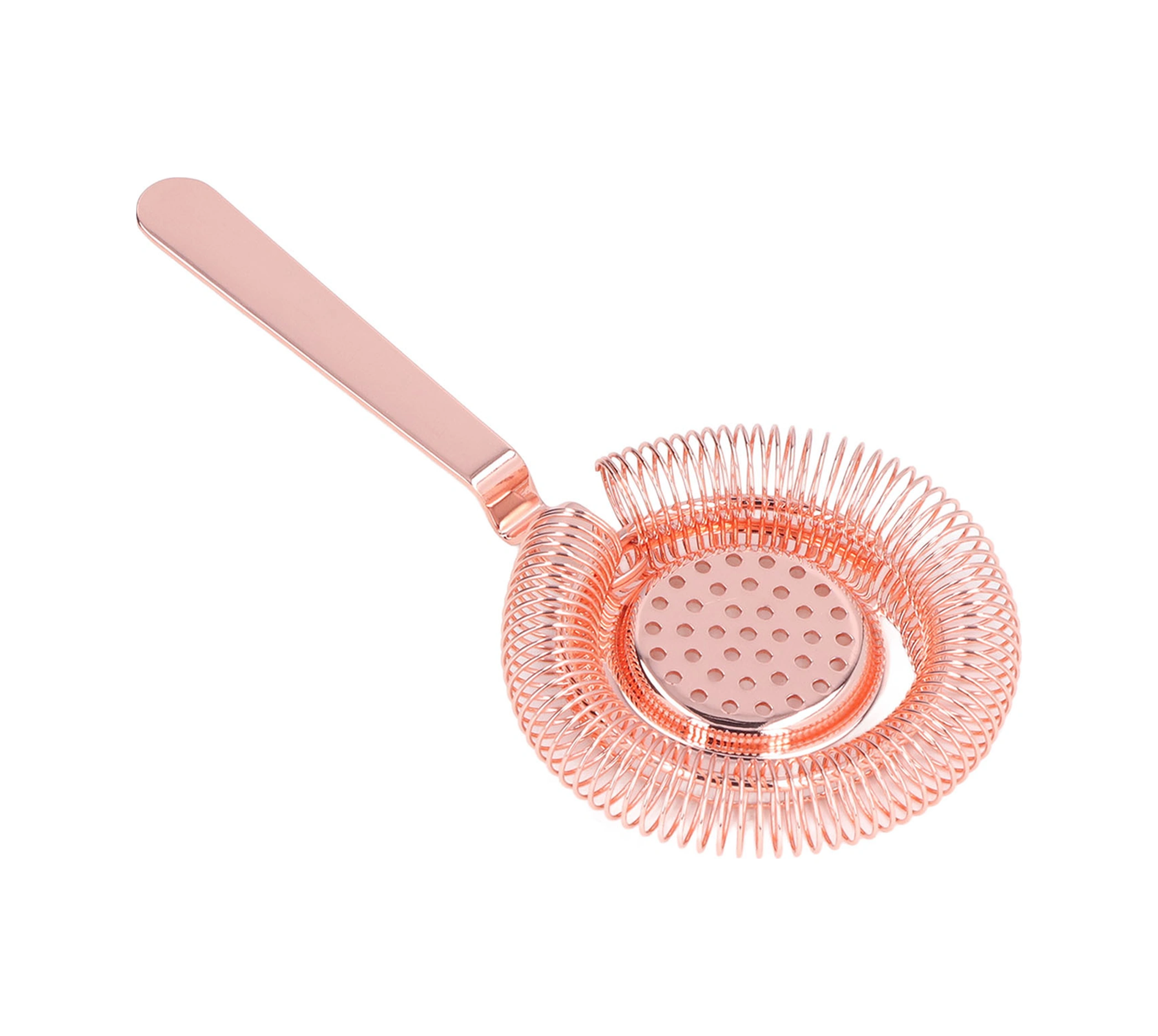 Konesam Stal 304 Çelik Bar Süzgeci - İnce Ağızlı Kokteyl Filtresi Buz Ve Meyve Rubusu Ayırıcı Profesyonel Bartender Gereci Gümüş