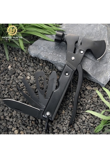 Tcherchi 18 Fonksiyonlu Paslanmaz Çelik Kamp Baltası Ve Çekiç