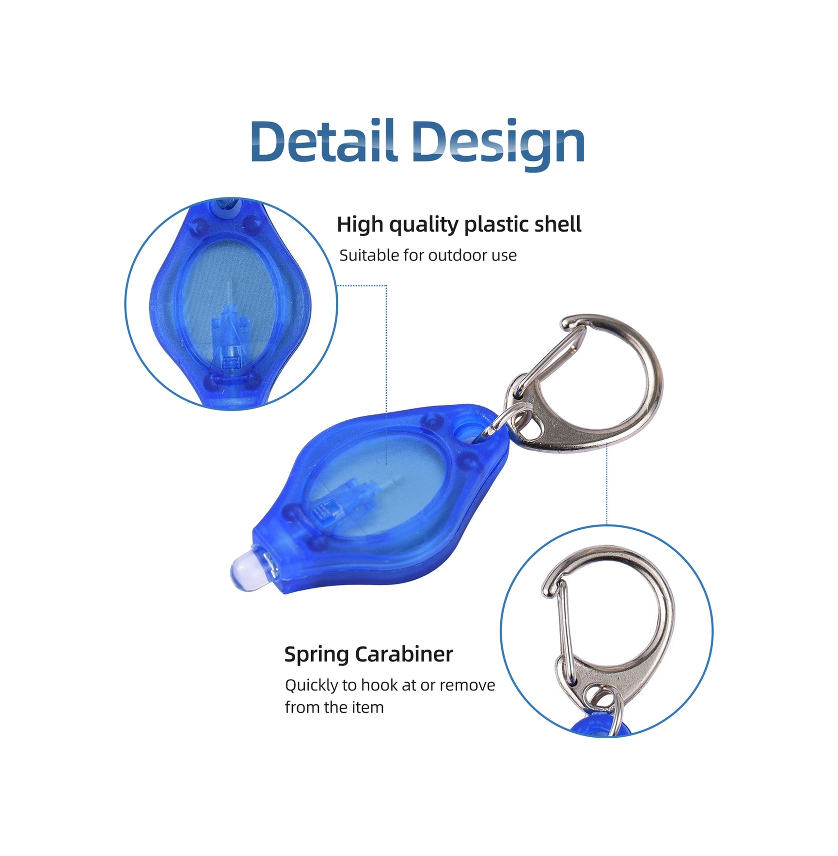 Yuntech01 10 Adet Kırmızı Anahtar Zinciri Feneri, Beyaz Led Işık, Basma/kaydırmalı Anahtar, Cr2032 Pil Dahil, 60x22x8mm Boyut Kırmızı