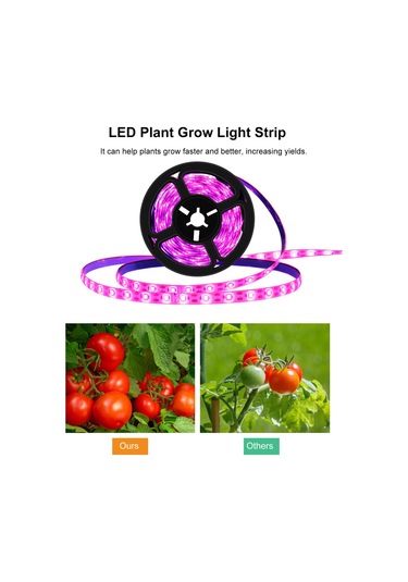 Singree Usb Led Bitki Yetiştirme Işığı, Su Geçirmez İç Mekan Hidroponik Bitki Büyütme Lambası, 60 Led'li 1 Metre Gösterildiği Gibi