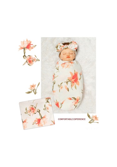 Yaozixa Protein Fiber Bebek Sarılamak Seti: 80x80cm Desenli Battaniye + Şapka + Saç Bandı Gri Kelebek Desenli Gri