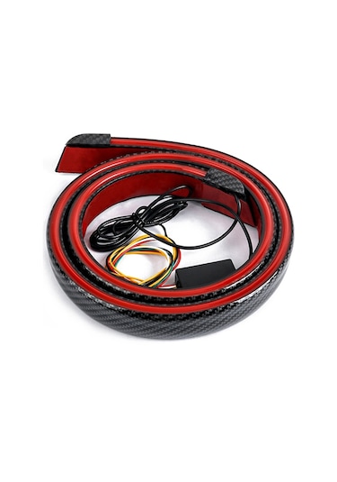 Cbtx Global Karbon Fiber Pvc Araba Arka Spoiler Bagaj Kapağı Led Işık Çubuğu Koşu Dönüş Sinyali Fren Arka Lambası Şeridi