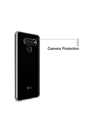 LG Uyumlu Q60 Kılıf Zore Süper Silikon Kapak Renksiz