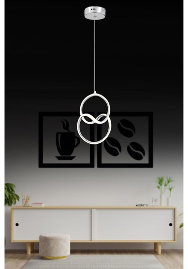 Venüs Krom Ledli Salon Mutfak Oda Oturma Odası Hol Ledli Avize Sb-ld-624 Krom