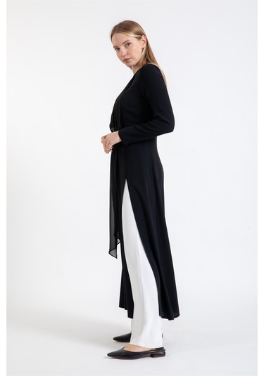 Pilise Detaylı Pantolonlu Takım Ekru-ekru Ekru