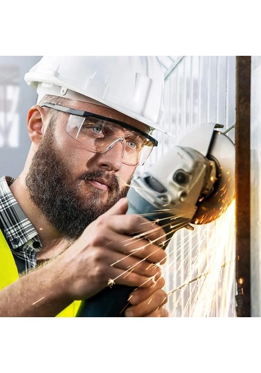 Jokmae 3 Adet Sıçrama Önleyici İş Emniyet Gözlüğü - Laboratuvar Göz Koruyucu Siyah 5 Adet