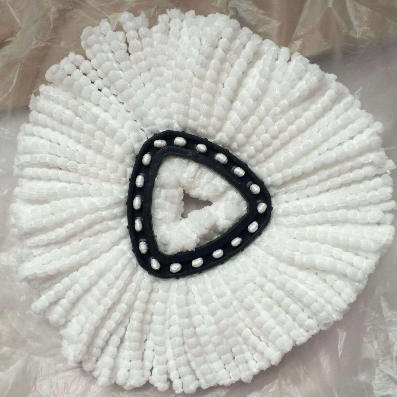 Geeksen Toptan İthal Mikrofiber Değişim Ucu, Kalın Vileda & O-cedar Üçgen Döner Süpürge Başlığı, Beyaz, Dayanıklı Ve Yeniden Kullanılabilir