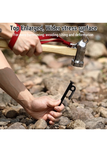 Maiyame Campıngmoon T Serisi 20cm Karbon Çelik Kamp Çadır İğnesi - Dayanıklı, Rust Önbelleli, Zor Topraklarda Kullanıma Uygun Çok Renkli