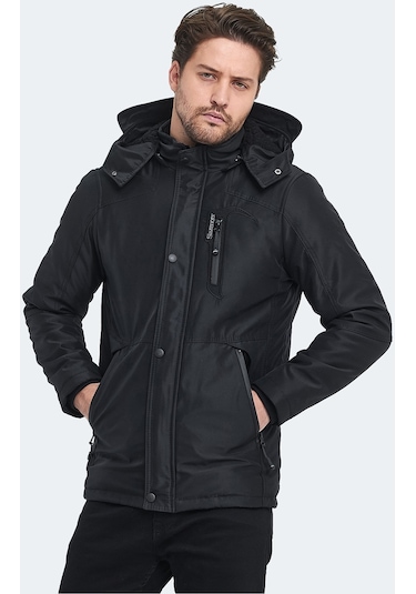 Slazenger HANKIN Erkek Mont &amp; Kaban Siyah