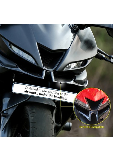 Jeehugo Yamaha R15 V3 2017-2021 İçin Kırmızı Abs Ön Fairing Kanat, Rüzgar Direncini Azaltan Spoiler