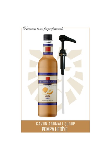 Simoenlli Kahve Şurubu Kavun Aromalı 700 ML + Pompa Simonelli