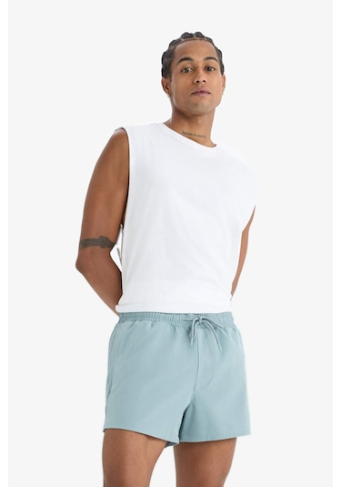 DeFactoFit Andy Baskılı Esnek Dokulu Kısa Boy Sporcu Deniz Şortu B5987AX25HSGR488