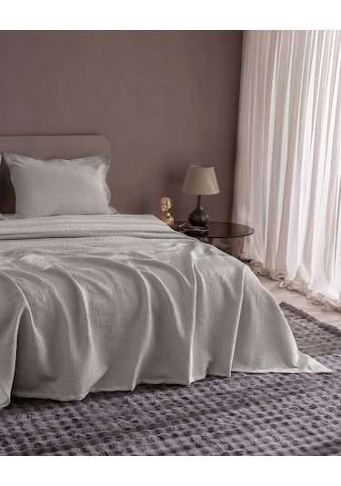 Madame Coco Labenne Çift Kişilik Yatak Örtüsü - Gri 8684427278420 Gri